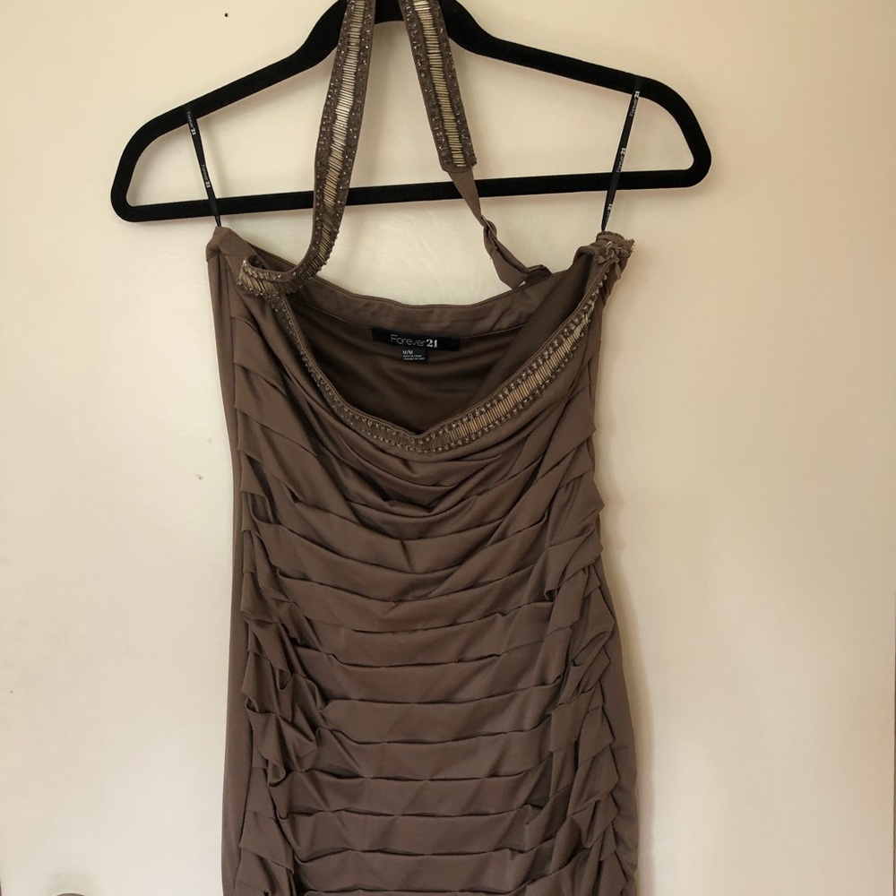 One shoulder/halter dress